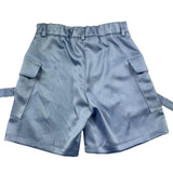 Vicolo Kurze Bermuda Modell Einfarbig Mit Elastischer Taille Hellblau Für Mädchen