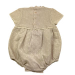 Paz Rodriguez Pagliaccetto Tinta Unita Mezza Manica per Neonata 005122623 BEIGE PAZ RODRIGUEZ 