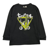 EMC shirt girocollo tinta unita con stampa in contrasto Nero per Bambino BX2314 NERO EMC 