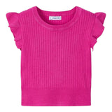 Mayoral Maglia Giromanica Tinta Unita per Bambina 3024 FUXIA MAYORAL 