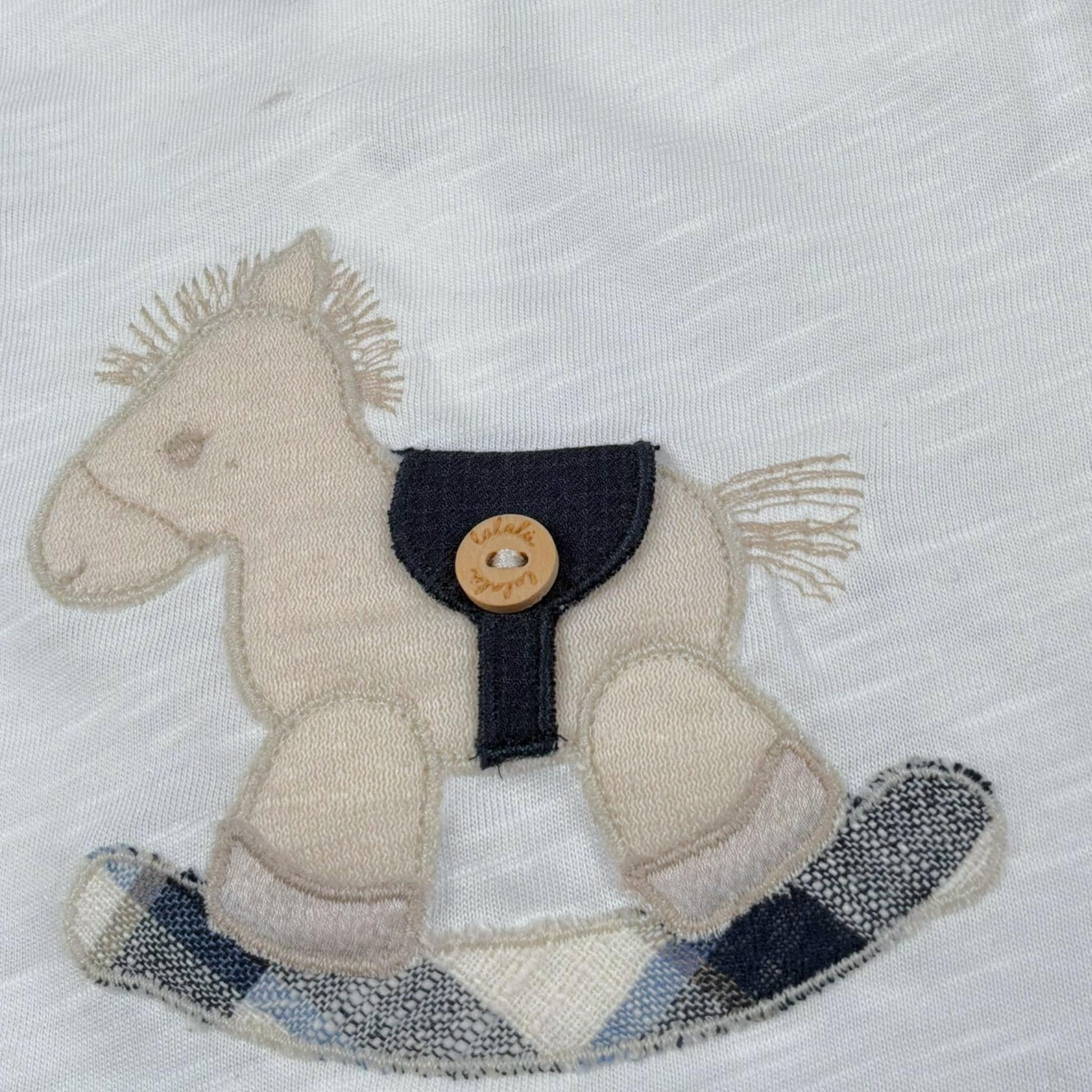 Lalalu' Completo 2 Pezzi Shirt-Ghettina per Neonato CPL6P BIANCO/BLU LALALU' 