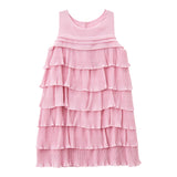 Patrizia Pepe Einfarbiges Kleid mit Rüschen und rosa Armlöchern für Mädchen