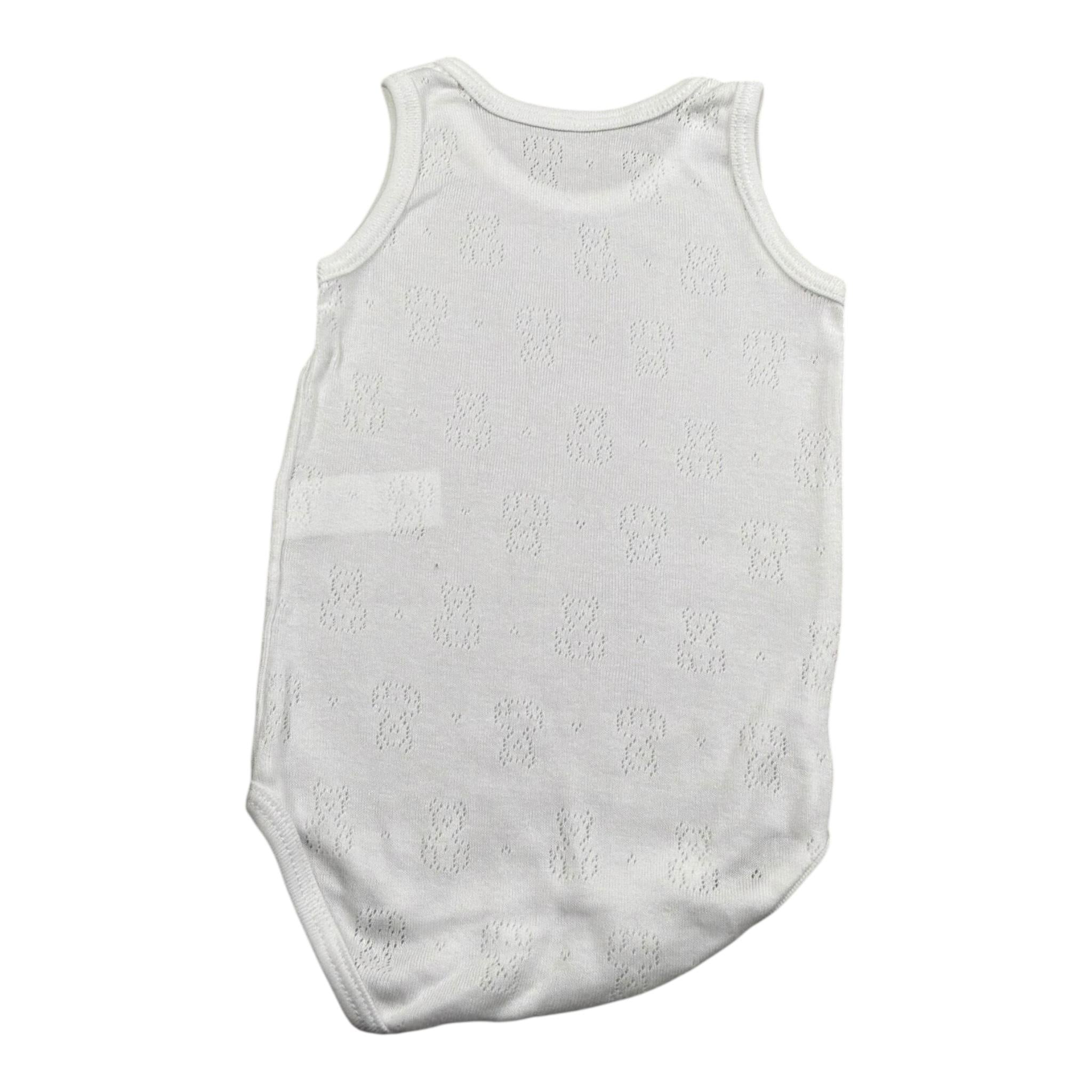 Calamaro Body Mezza Manica Tinta Unita con Trafori per Neonato BDM1 BIANCO CALAMARO 