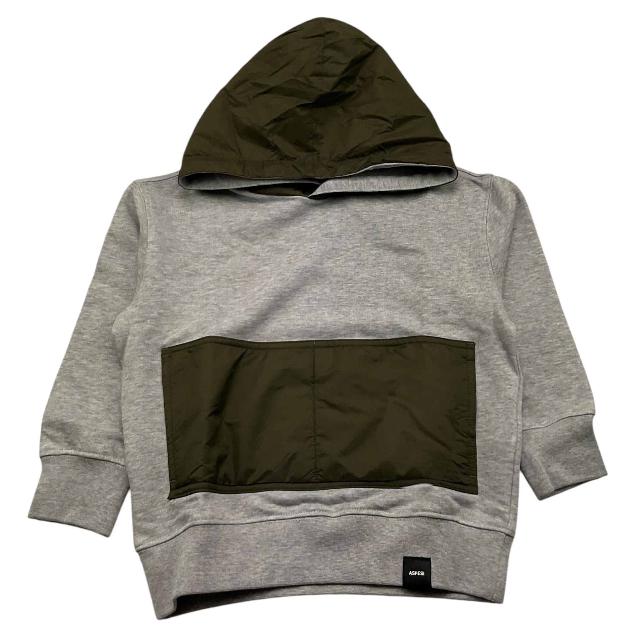 ASPESI felpa tinta unita con cappucci in contrasto Grigio per Bambino F24037MFM0123 GRIGIO ASPESI 