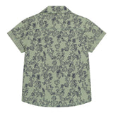 Carre'Ment Beau Shirt, halbarm, einfarbig, mit grünem Fantasy-Print für Neugeborene