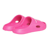Diesel – Einfarbige Gummi-Slipper mit neonpinkem Logo für Mädchen