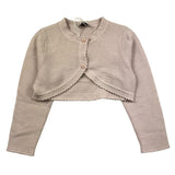Die Eule einfarbig Button Up Pink Bolero für Mädchen