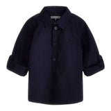 Guess Camicia Tinta Unita con Logo per Bambino N3YH04WE5W0J BLU GUESS 