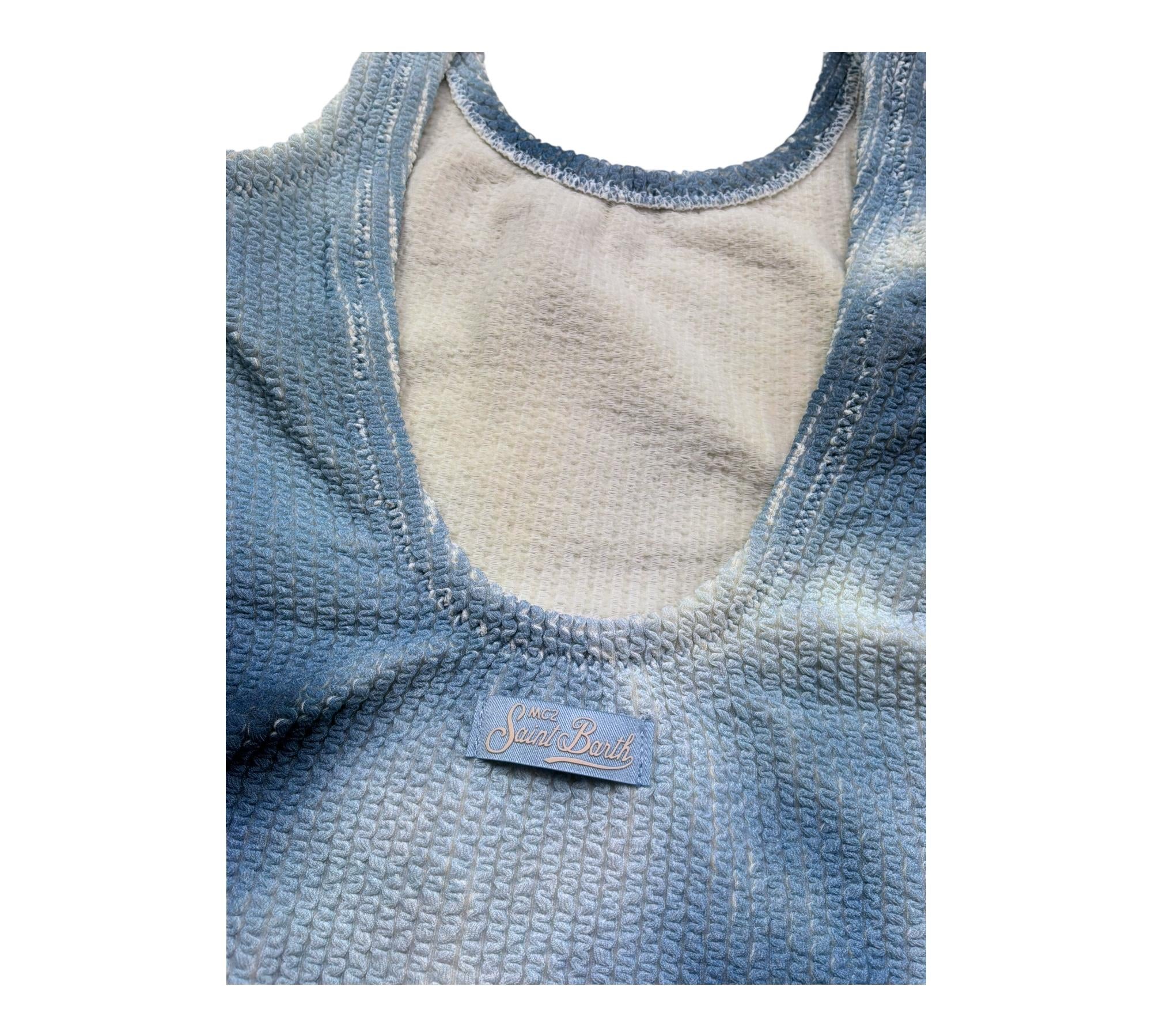 Saint Barth Costume Intero Stampa Fantasia per Bambina CARA AZZURRO SAINT BARTH 
