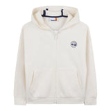 Timberland Felpa con Zip E Cappuccio Tinta Unita con Stampa Logo per Bambino T60451 PANNA TIMBERLAND 