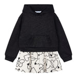 MAYORAL completo 2pz felpa-gonna bicolore Bianco/nero per Neonata 4936 BIANCO/NERO MAYORAL 