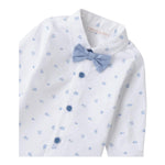 Minibanda Camicia Manica Lunga Tinta Unita con Papillon per Neonato 3B600 BIANCO MINIBANDA 