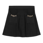 Twinset Gonna Tinta Unita con Elastico In Vita per Bambina 251GJ3QW3 NERO TWINSET 