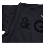 DOLCE & GABBANA felpa chiusa girocollo tinta unita con stampa Nero per Bambina L4JWHZ NERO DOLCE & GABBANA 