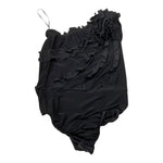 Fun & Fun Body Tinta Unita Giromanica con Balze per Bambina FNCJBD00987 NERO FUN & FUN 