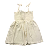 Babidu Schlichtes Cremefarbenes Trägerkleid für Baby Mädchen