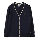 Boss Cardigan Tinta Unita con Scollo A V per Bambino J52005 BLU BOSS 