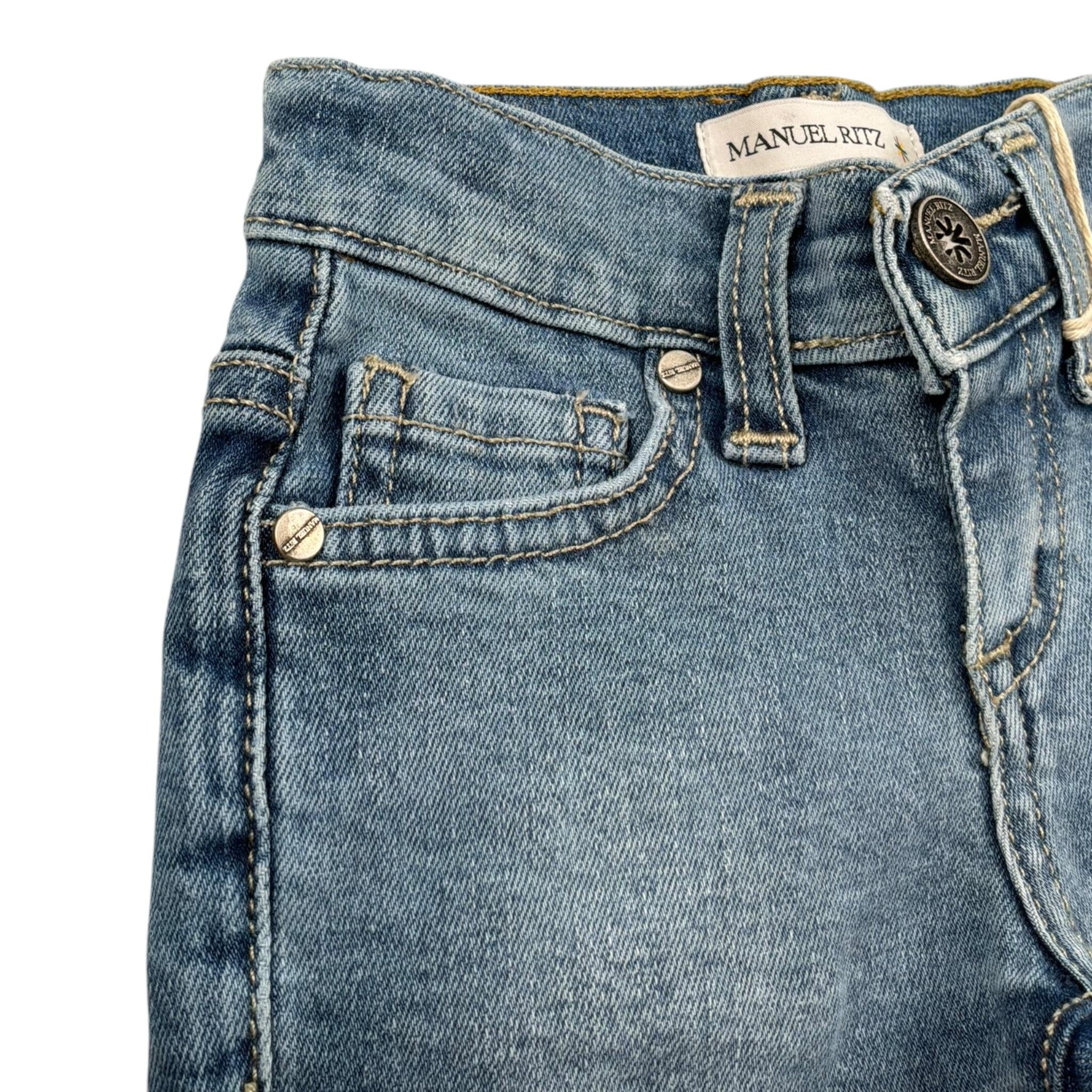 Manuel Ritz Bermuda In Denim Tinta Unita per Bambino R2406 AZZURRO MANUEL RITZ 