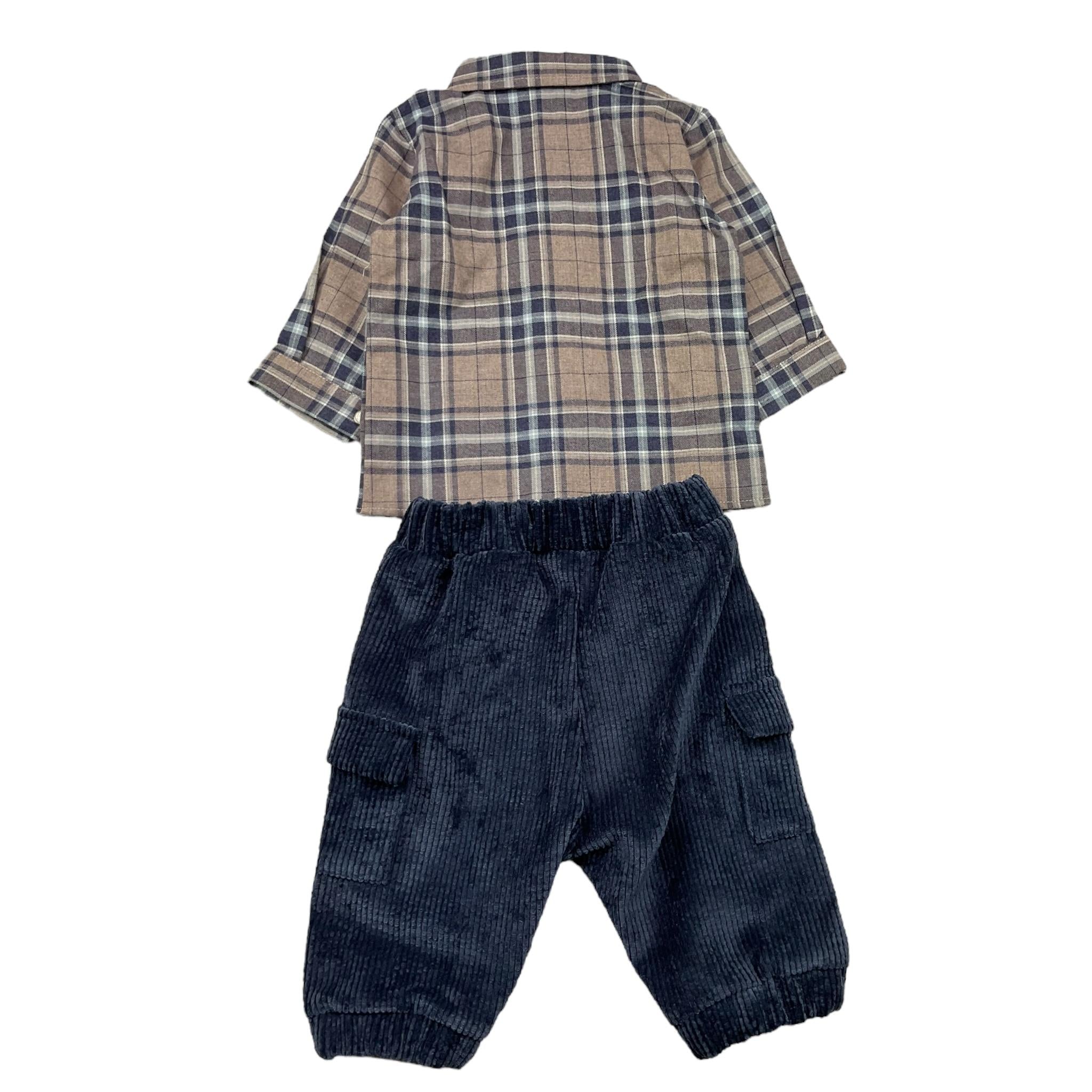 LALALU' completo 2 pezzi camicia-pantalone Blu per Neonato CTL03N BLU LALALU' 