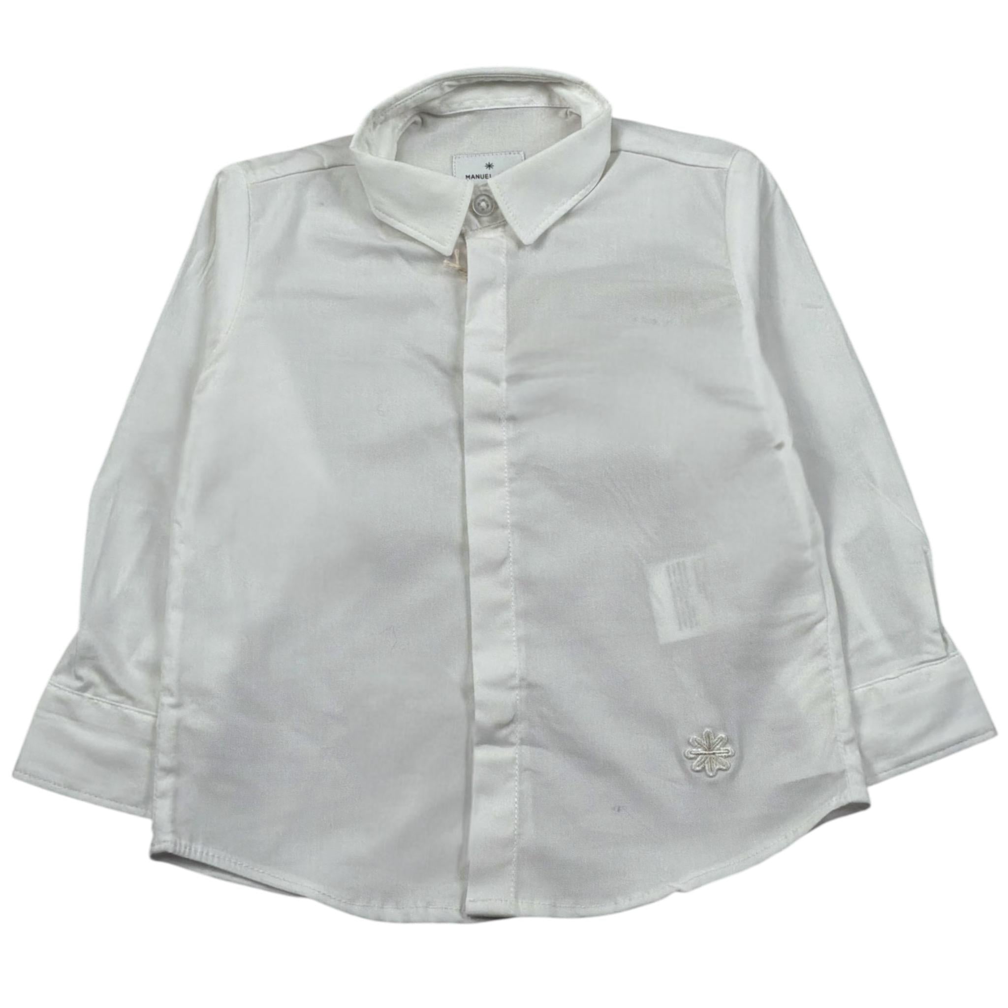 Manuel Ritz Camicia Manica Unga tinta unita Bianco per Neonato MR1977N BIANCO MANUEL RITZ 