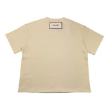 Dou Dou T-Shirt Girocollo Tinta Unita per Bambina DW8P61 PANNA DOU DOU 