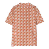 Paolo Pecora Halbarmhemd mit Stratto-Muster Weiß/Orange für Jungen