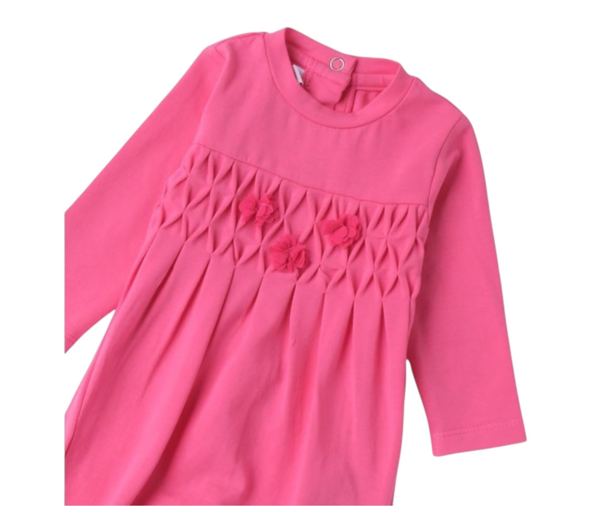 Minibanda Tutina Manica Lunga Tinta Unita per Neonata 3B778 FUXIA MINIBANDA 