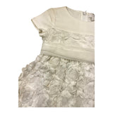 Baby A. Einfarbiges Kleid mit halben Ärmeln und weißen Applikationen für Neugeborene