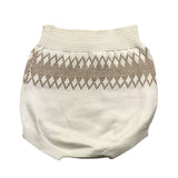 Wedoble Schlichte Culotte mit weißer Stickerei für Neugeborene