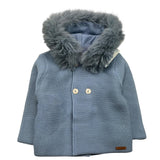 MAC ILUSIO'N cardigan tinta unita con cappuccio Azzurro per Neonata 9498H AZZURRO MAC ILUSIO'N 