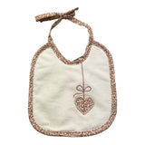 LALALU' bavetta tinta unita con ricami Bianco per Neonata BAVL9N BIANCO LALALU' 