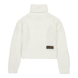 DSQUARED2 maglia collo alto tinta unita con logo Bianco per Bambina DQ2560 BIANCO DSQUARED2 