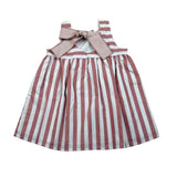 Calamaro Abito Bicolore con Fantasia A Righe per Neonata 21300 BIANCO CALAMARO 