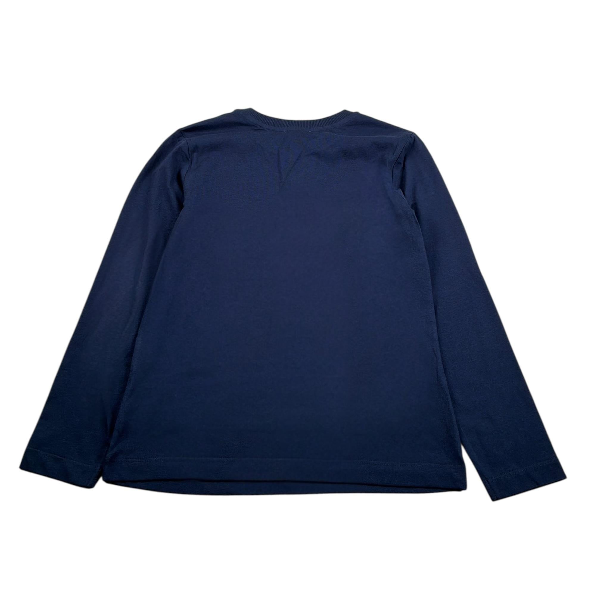 shirt tinta unita con logo 12333 BLU MOSCHINO 