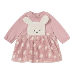 MAYORAL abito tinta unita con stampa teddy Rosa per Neonata 2881X ROSA MAYORAL 