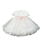 Pure Firenze Abito Cerimonia tinta unita con Tulle Bianco per Neonata PC03202 BIANCO PURE FIRENZE 