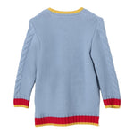 SIMONETTA cardigan tinta unita con fantasia Azzurro per Bambina SV9A90 AZZURRO SIMONETTA 