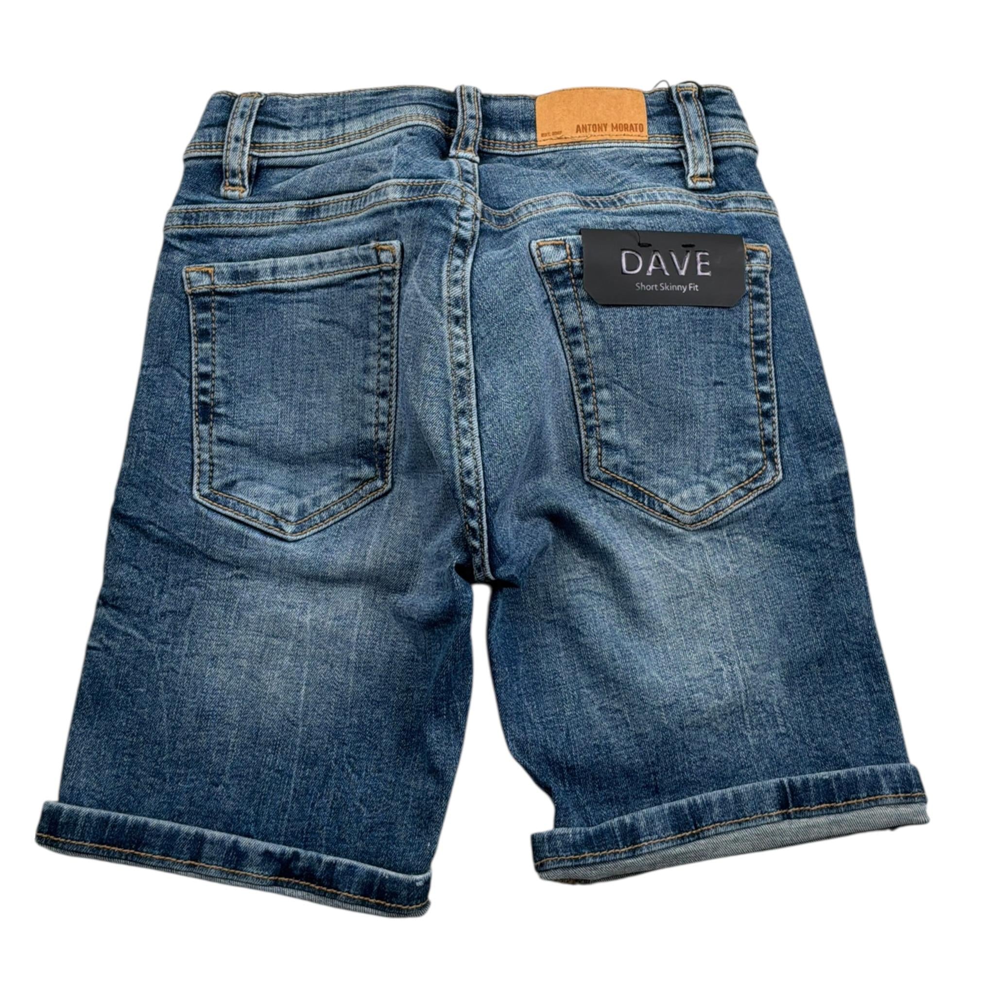 Antony Morato Bermuda tinta unita In Denim Blu per Bambino MKDS00028XXX BLU ANTONY MORATO 