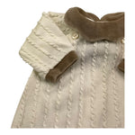 ALETTA tutina tinta unita con profili in contrasto Bianco per Neonato TBTT62X BIANCO ALETTA 