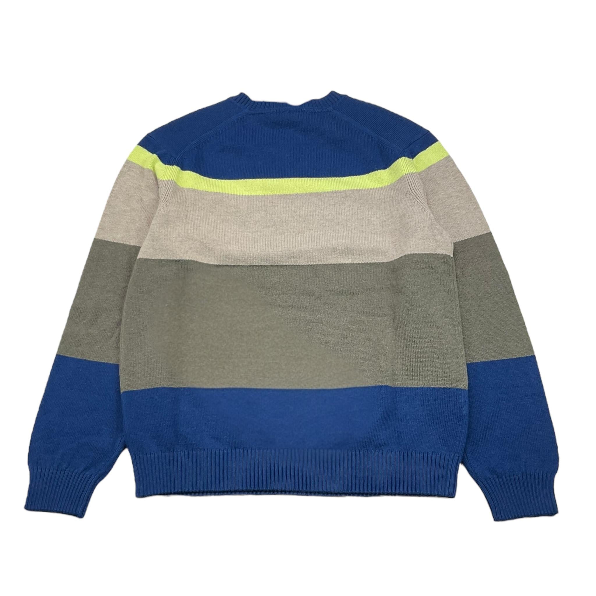 NUKUTAVAKE maglia tricolore con fantasia a righe girocollo Blu per Bambino 7393 BLU NUKUTAVAKE 
