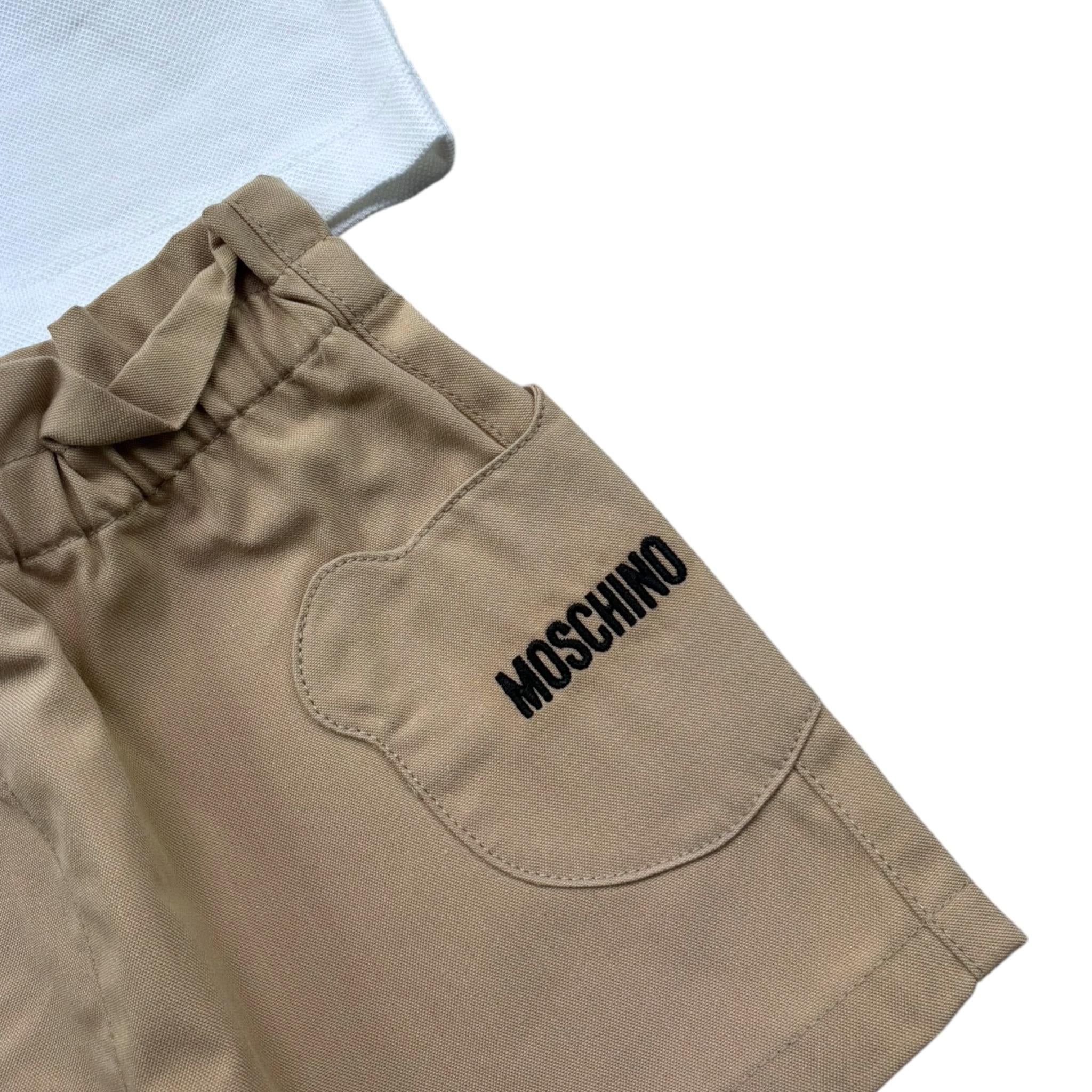 Moschino Completo 2 Pezzi Polo-Gonna per Neonata MDG01L BIANCO MOSCHINO 