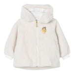 MOSCHINO giubbino tinta unita in pelliccia con zip e cappuccio Bianco per Neonato MDS02 BIANCO MOSCHINO 