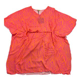 4Giveness Abito Tinta Unita con Fantasia Zebrata per Bambina FGCG3880 ARANCIONE 4GIVENESS 