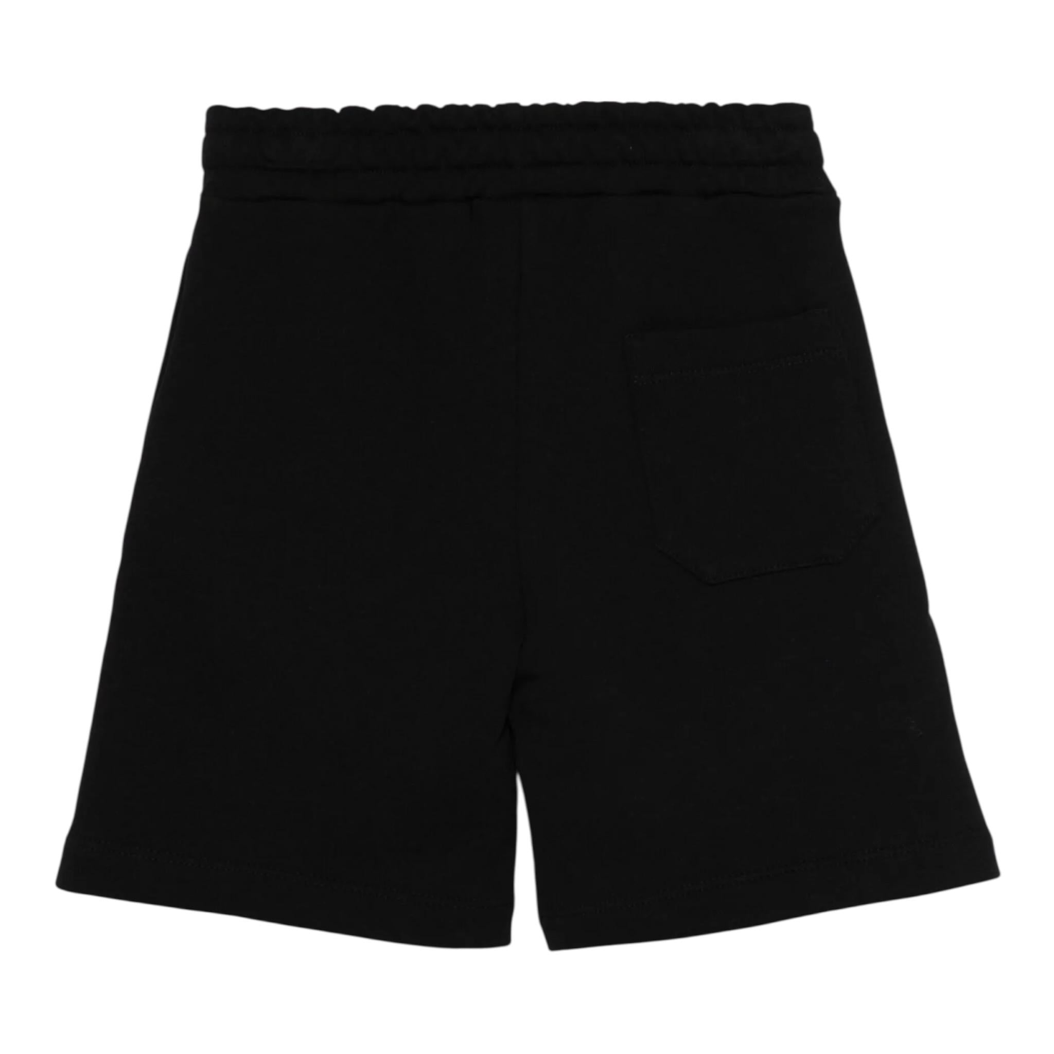 Barrow Kids Bermuda tinta unita con Logo Nero per Bambino S5BKJUBE030 NERO BARROW KIDS 