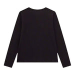 GUESS shirt girocollo tinta unita con stampa Nero per Bambina J4BI03J1314 NERO GUESS 