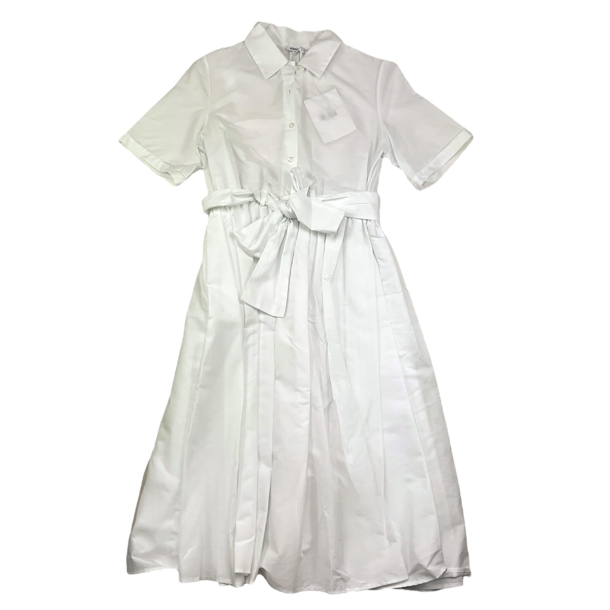 Aspesi Abito Mezza Manica Tinta Unita per Bambina S25012VMC0068 BIANCO ASPESI 