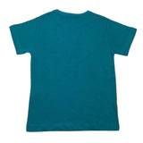 Losan Einfarbiges Rundhals-T-Shirt mit Kontrastdruck Petrol für Jungen