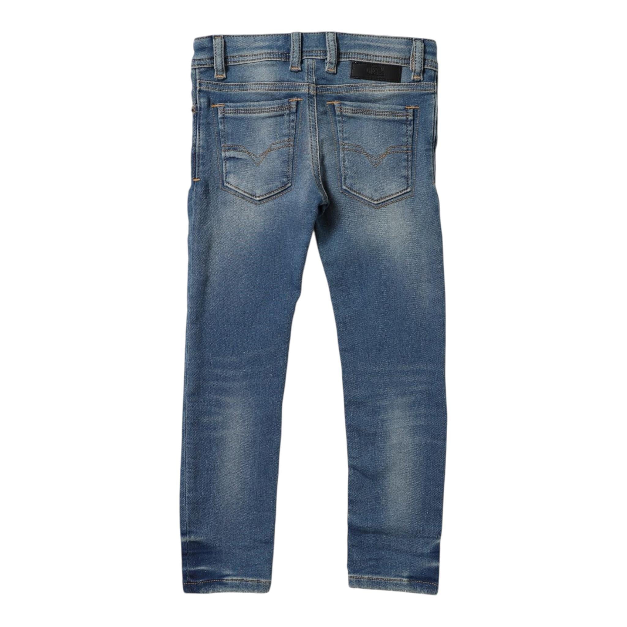 Diesel Jeans Tinta Unita con Girovita Regolabile per Bambino 00J3Y1 BLU DIESEL 