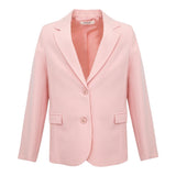 Vicolo Rosa Einreihige Einfarbige Jacke Für Mädchen