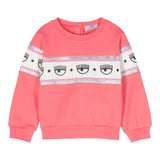 Chiara Ferragni Einfarbiges Rundhals-Sweatshirt mit Erdbeer-Print für Babys